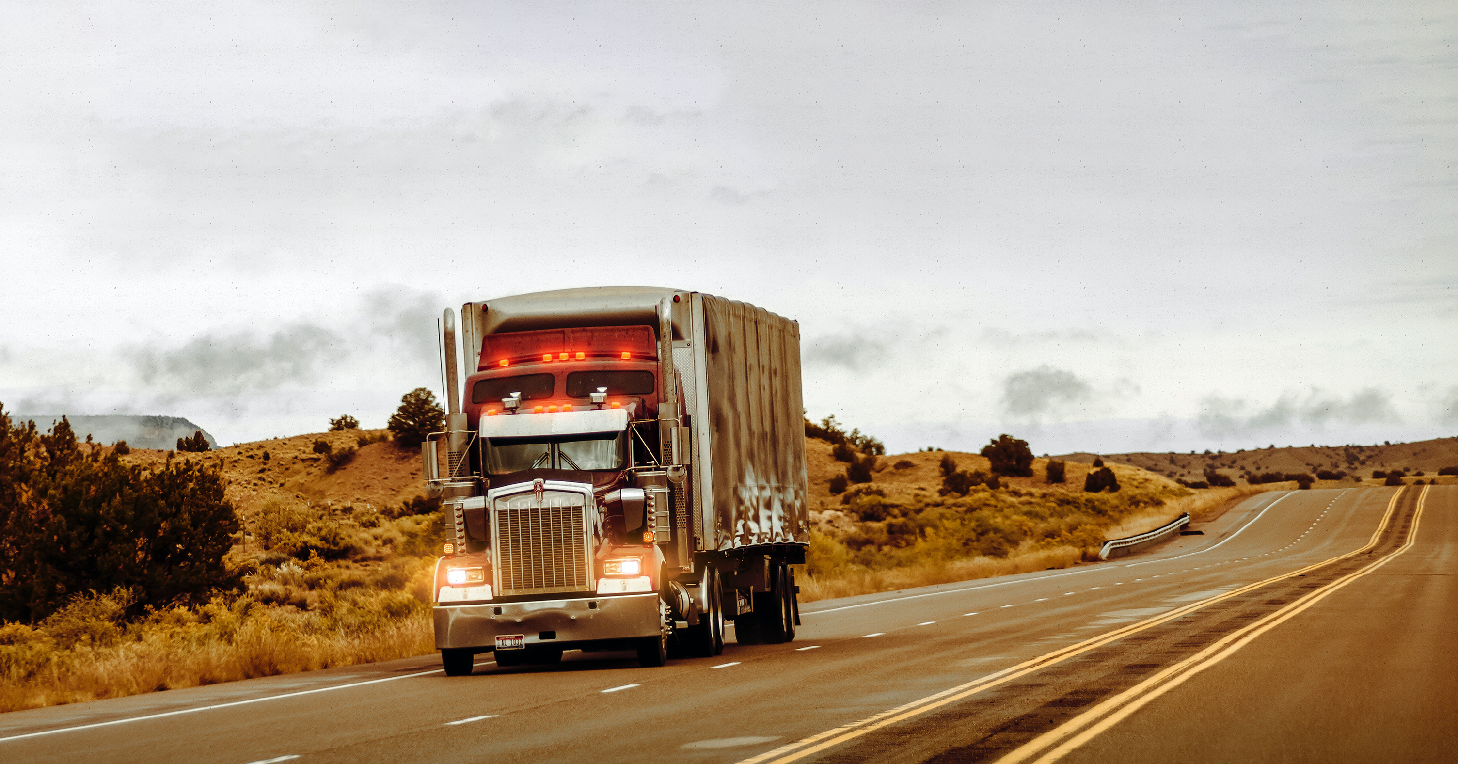 semitruck driving
