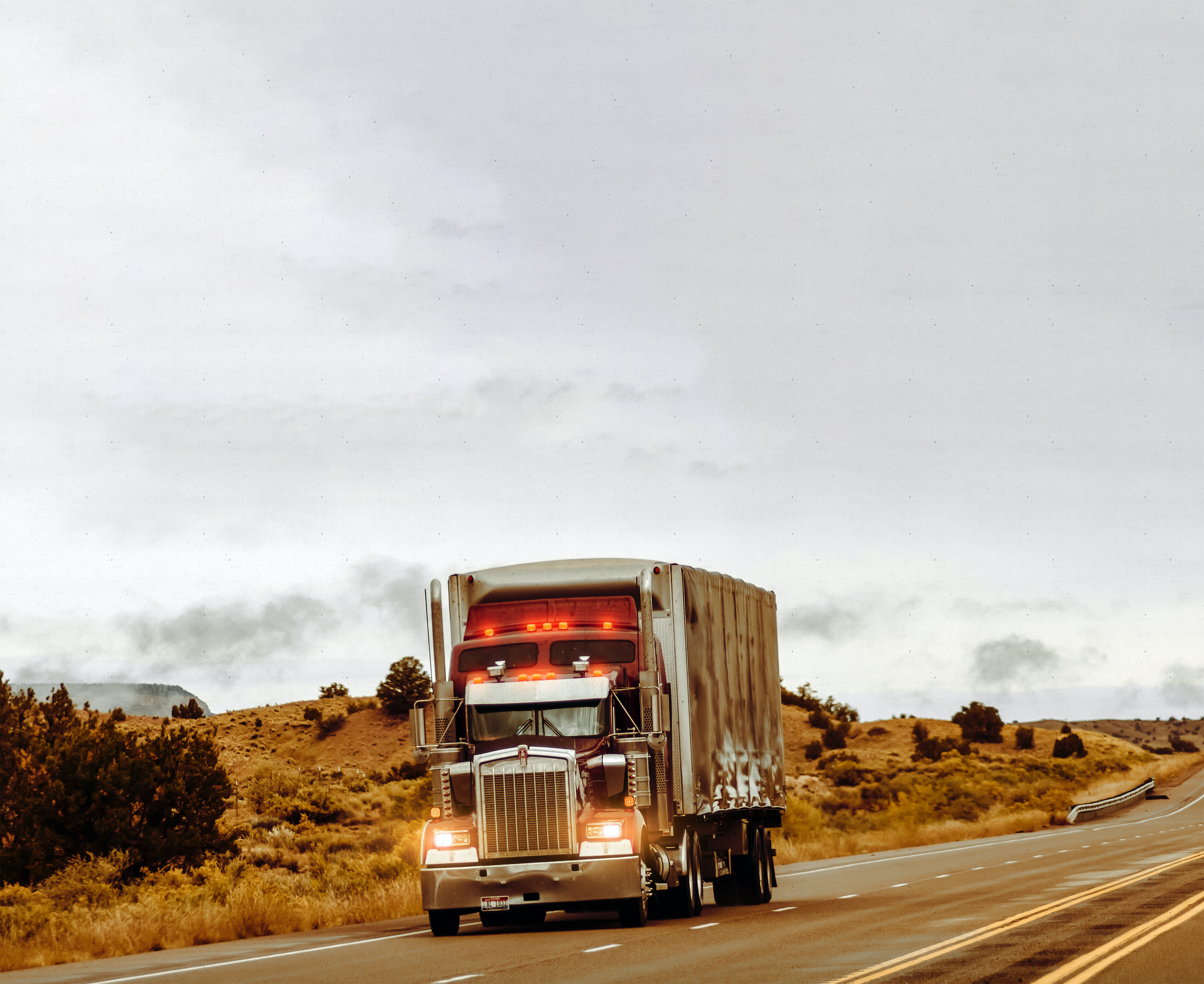 semitruck driving
